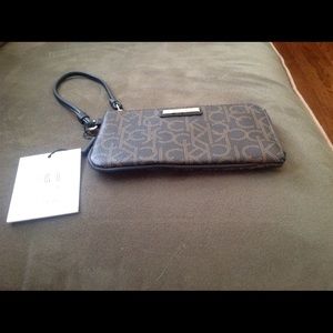 Calvin Klein Monogram Wristlet